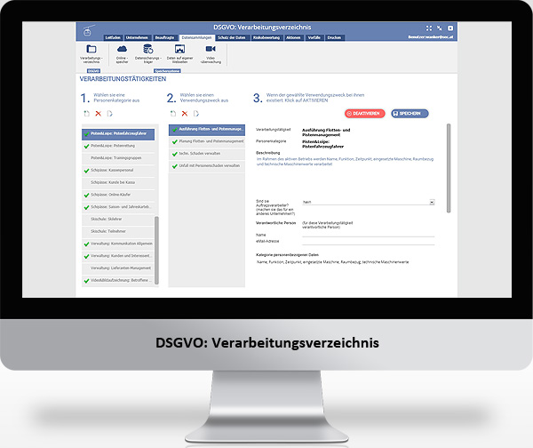 MountainOffice - DSGVO: Verarbeitungsverzeichnis