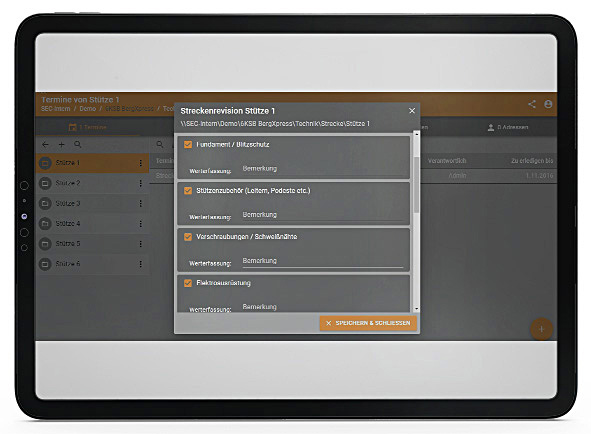 MountainOffice Lite - Streckenrevision